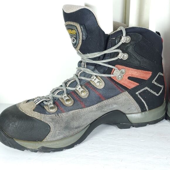 Asolo Men's Fugitive Gore-Tex US12 Black Gray Suede Waterproof Hiking Boots - Picture 6 of 16